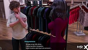 fashion business sells dresses while naked in 3d anime