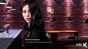 in this hentai, she spreads legs showing pussy