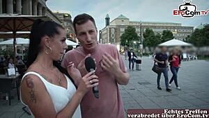 One Night Stand Found During Wild German Street Casting Adventure