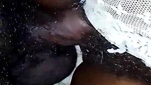 this curvy housewife in black panties lures me to her bedroom for a taste