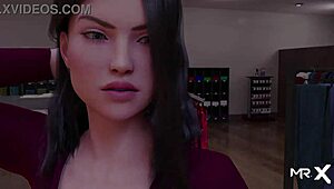 fashion business sells dresses while naked in 3d anime