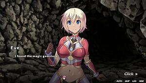 Eve plays with toys in anime adventure