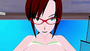 mari illustrious makinami and ritsuko akagi have intense sex in neon genesis evangelion hentai