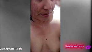 sexy latina housewife masturbates on her shower floor daily.