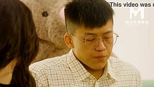 modelmedia asia white valentines day couple swap with kissing and group action