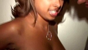 the ebony girl next door gives a blowjob to her neighbor