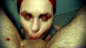 wow! my wild stepsister drains me with double throatpie in 69