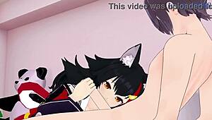 i watch minato aqua and ookami mio intense sex