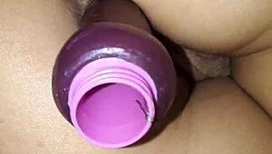 she plays with anal dildo toys in her ass