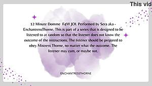 she guides you through jerking off and eating your cum.