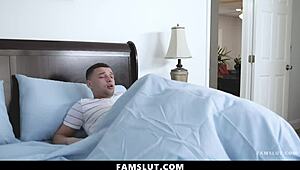 Stepsis sucking stepbrothers cock carefully in doggystyle hardcore