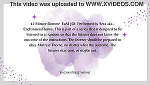 she guides you through jerking off and eating your cum.