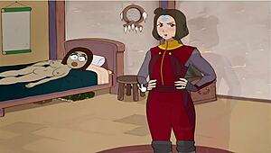 What if you trained four elements in book 5, slave part 9, with that big anime booty action?