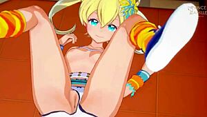 I am in the dressing room with emo moegi.