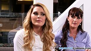 I can't get enough of this squirting milf in a steamy lesbian threesome.