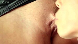 Domina toys with her bound slavegirl in a kinky BDSM session tonight