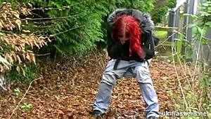 hey lassie, why pissing and masturbating out in public like that?