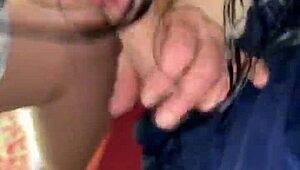 sucking my big cock and getting fucked hard in the garage!