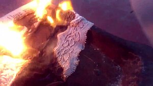 Burning panties, russian girl screams!