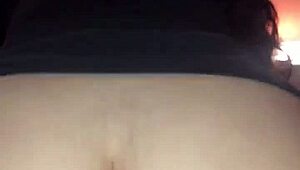 Latina rides boyfriend's monster cock wet.