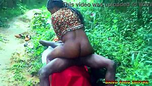 Village road action with ebony queen Nancy, she’s addicted to raw sucking!