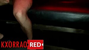 Horny guys fucking wildly in Hunter club orgy!