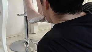 foot worship gets kinky with toe sucking and domination.