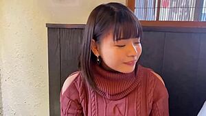 Drunk Japanese babe with a juicy butt, wanna see her lose control in wild doggystyle?