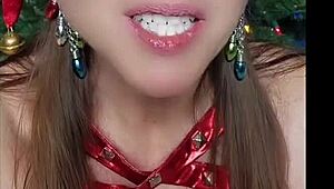 merry christmas, come watch sexy milf nikki suck dildo