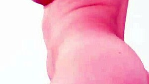 Horny latina-japanese nerd dances solo with bubbly butt ready to sit on cock