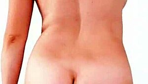 Horny latina-japanese nerd dances solo with bubbly butt ready to sit on cock