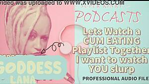 In this kinky podcast, we explore a cum eating playlist and watch slurping scenes together
