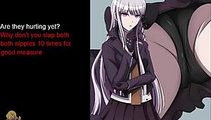 Kyoko's femdom hentai contrasts with her game persona in Danganronpa
