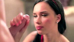 This erotic redhead couple delivers a super blow in a steamy session.