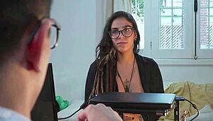 She needed the job bad. Brazilian beauty shakes her juicy ass in wild interview