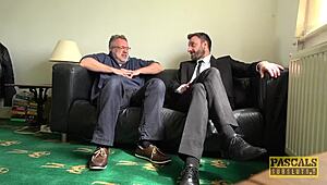 British subslut takes a rough pounding and swallows nasty cum.