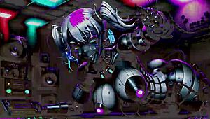 C23 robot whores party in this dystopian sex machine fetish video.