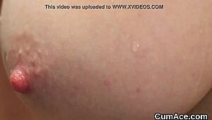 wacky model receives facial cumshot and swallows all sperm