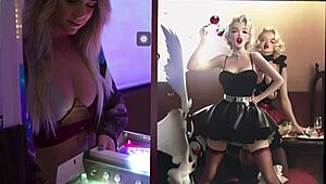 Manic Sabrina indulges in her unique pinball fetish