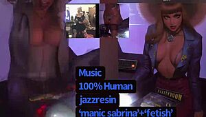 Manic Sabrina indulges in her unique pinball fetish