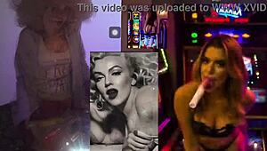 Manic Sabrina indulges in her unique pinball fetish