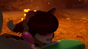 Furry hottie sucks cock intensely