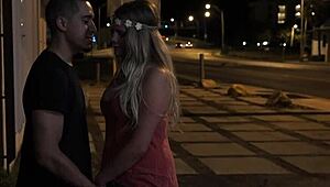 Stranded teen 18+ gets roughly bound and fucked outdoors by pickup amateurs in hardcore bondage.