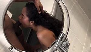 She sneaked into the hotel room, giving her lover a deepthroat blowjob. Nysdel’s amateur Latina charm shines!