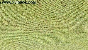 naotora poses nude in doa5 gravure studio, revealing big tits and shaved pussy close up