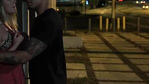 Stranded teen 18+ gets roughly bound and fucked outdoors by pickup amateurs in hardcore bondage.