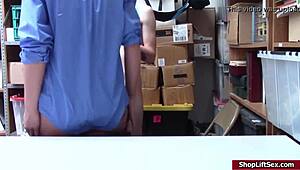 Man, I’m watchin’ LP officer suck shoplifter’s cock in the back office!