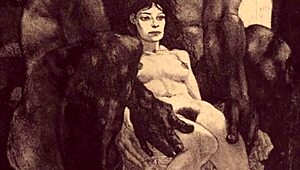 Vintage Erotic Illustration With Bold Sensual Strokes