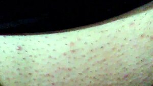 masked black babe uses dildo