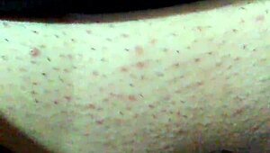 masked black babe uses dildo